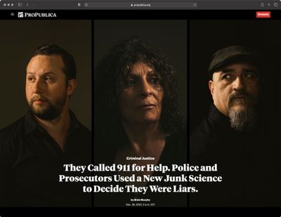 An article page on Propublica.com.